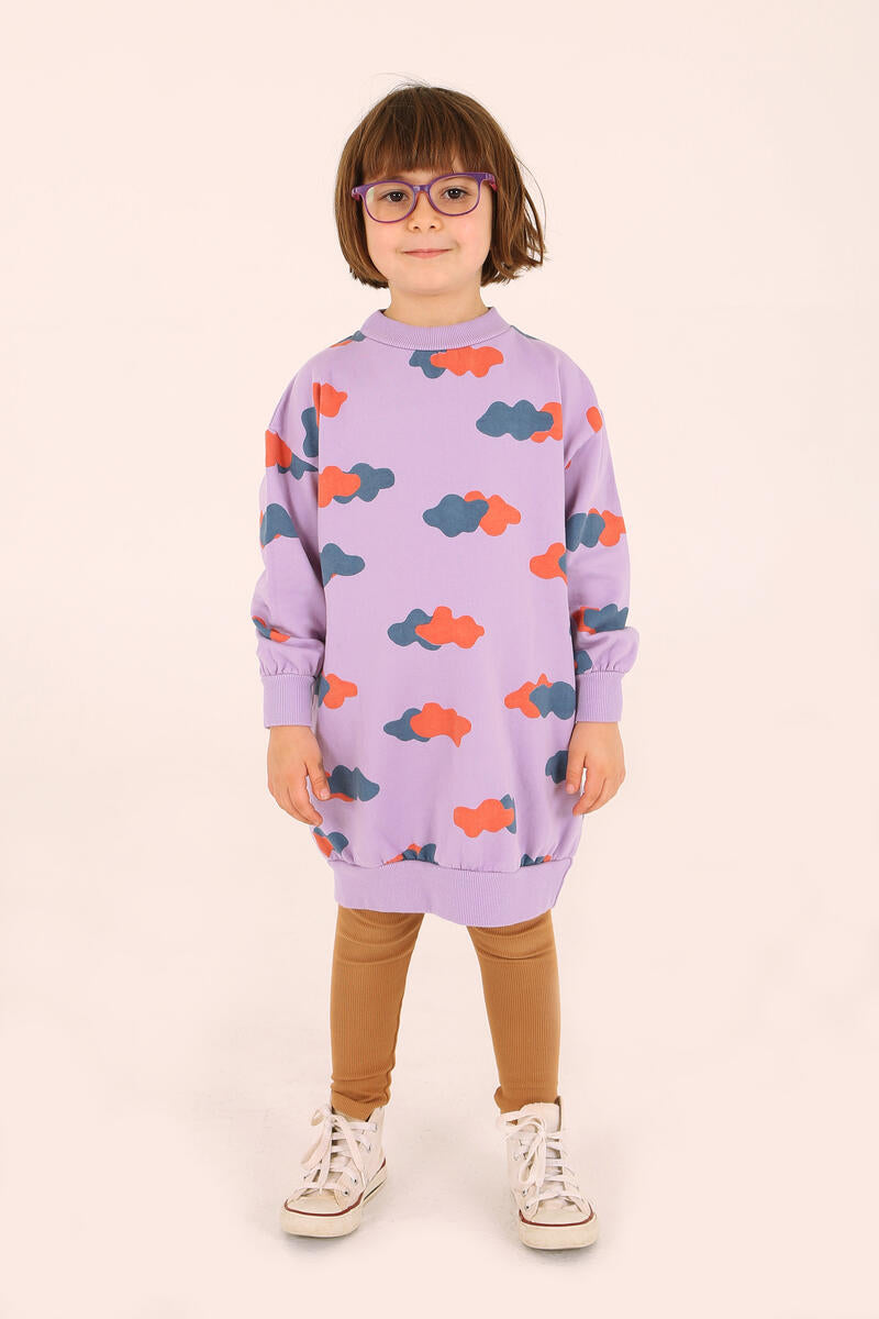 BABY SWEATDRESS LITTLE CLOUDS MAUVE