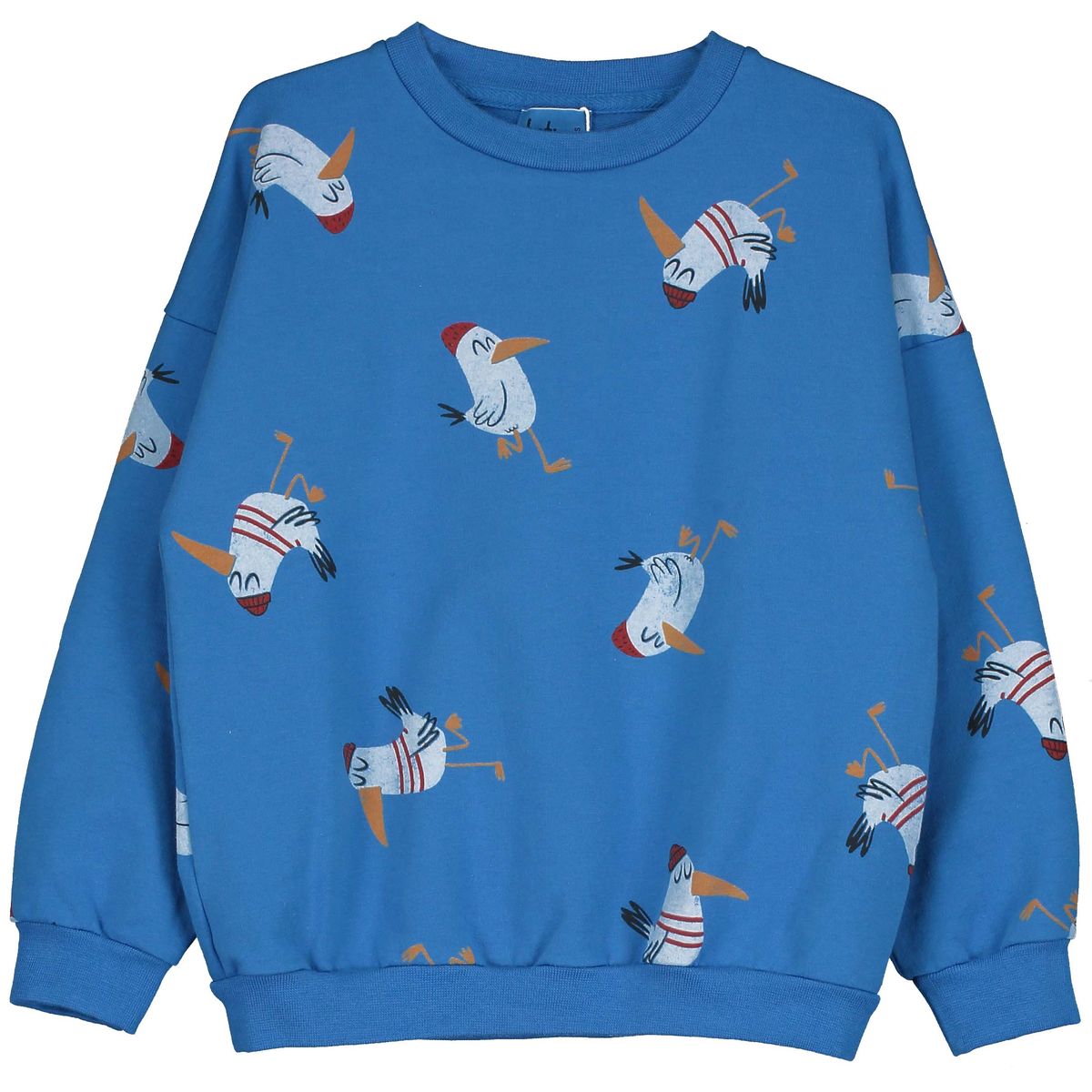 SWEATSHIRT SEAGULLS ALL OVER ROYAL BLUE