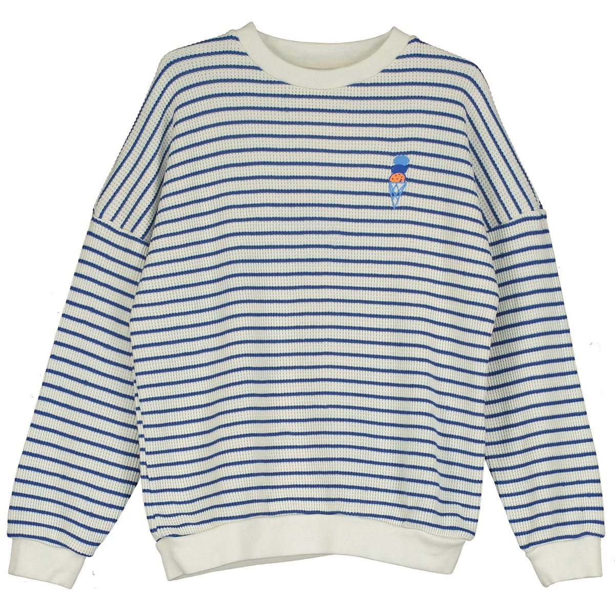 SWEATSHIRT ICE CREAM OFF WHITE BLUE STRIPES