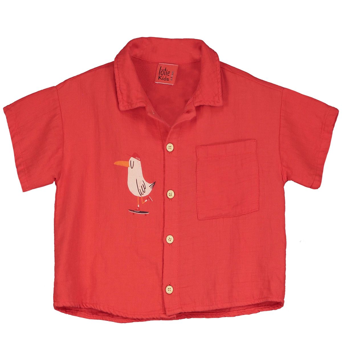 WOVEN SHIRT SEAGULL RED