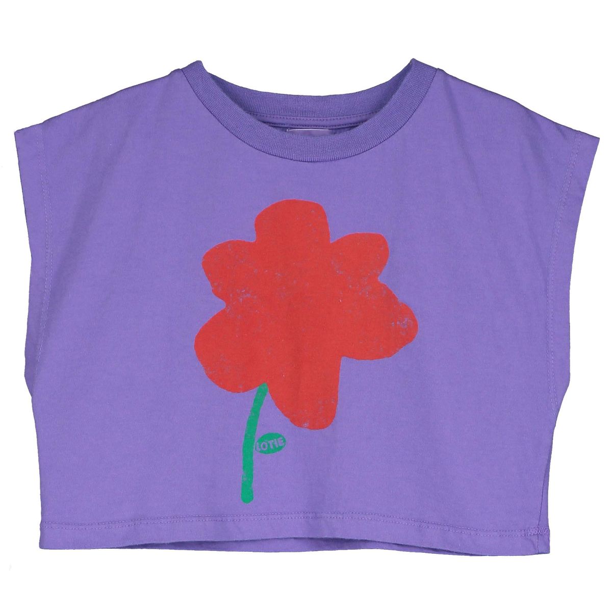 SHORT TANK TOP BIG POPPY VIOLET