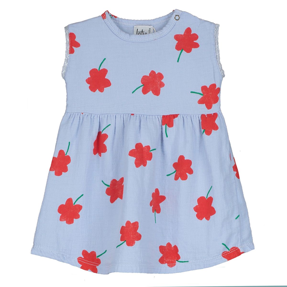 BABY SUPPER WOVEN DRESS POPPIES ALL OVER LAVENDER