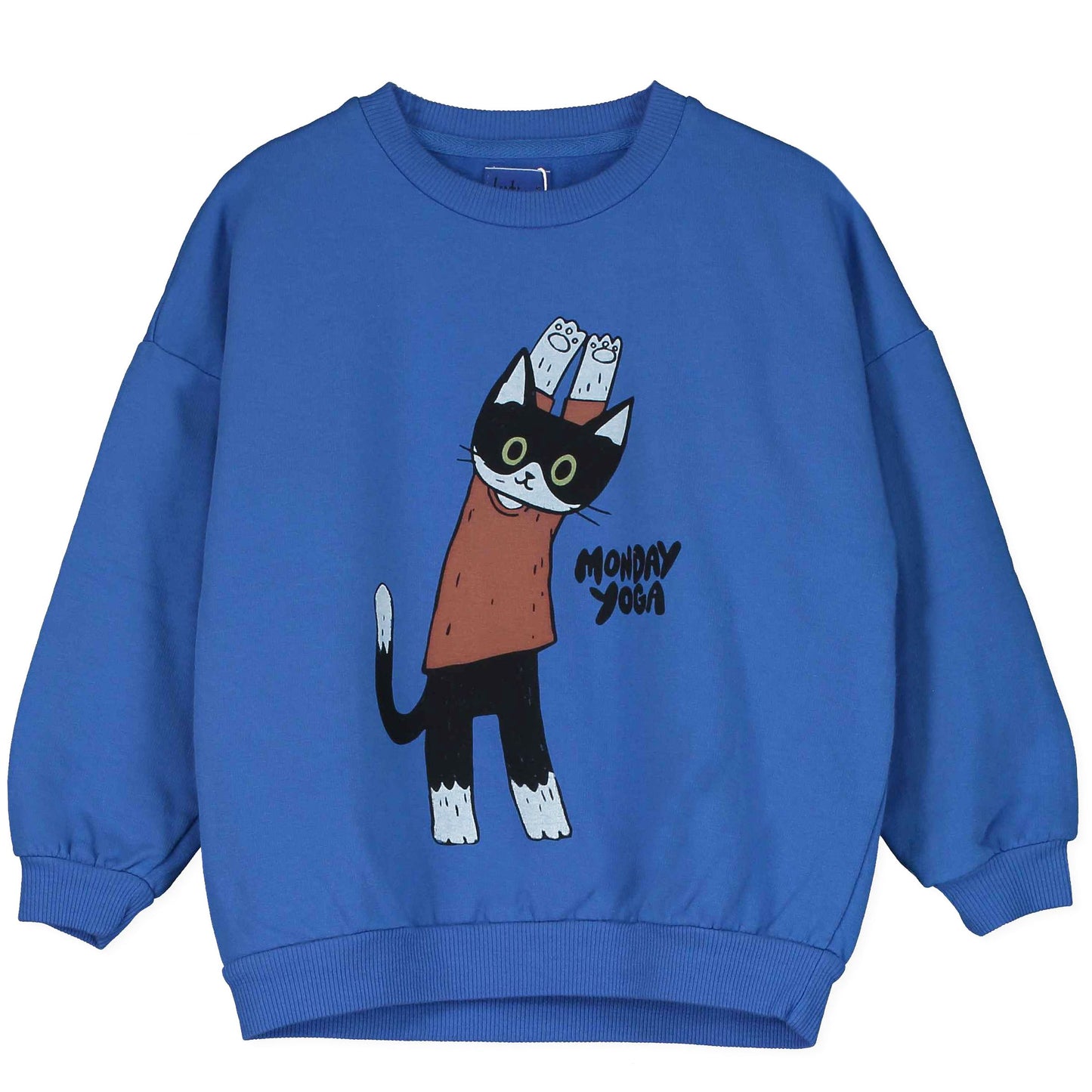 SWEATSHIRT MONDAY YOGI CAT BLUE