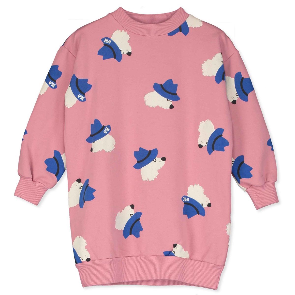 SWEATDRESS CHILL DOG ALL OVER ROSE