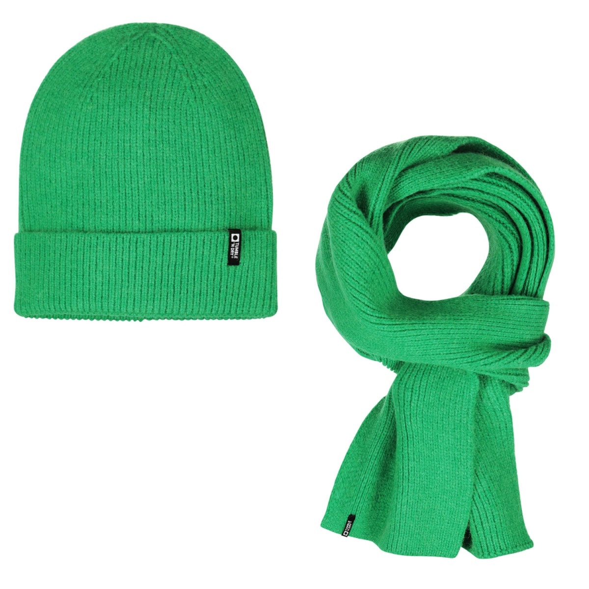 BEANIE & SCARF SET MID GREEN