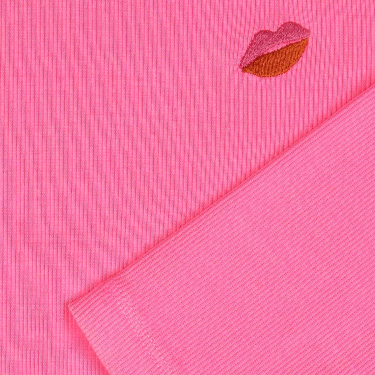 LONGSLEEVE T-SHIRT BONHEUR NEON ROZE