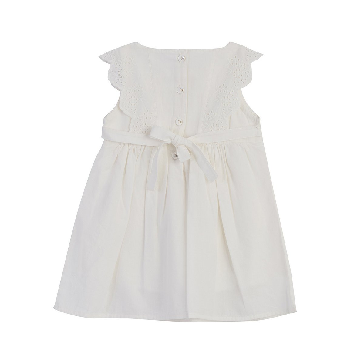 BABY SLEEVELESS DRESS WHITE