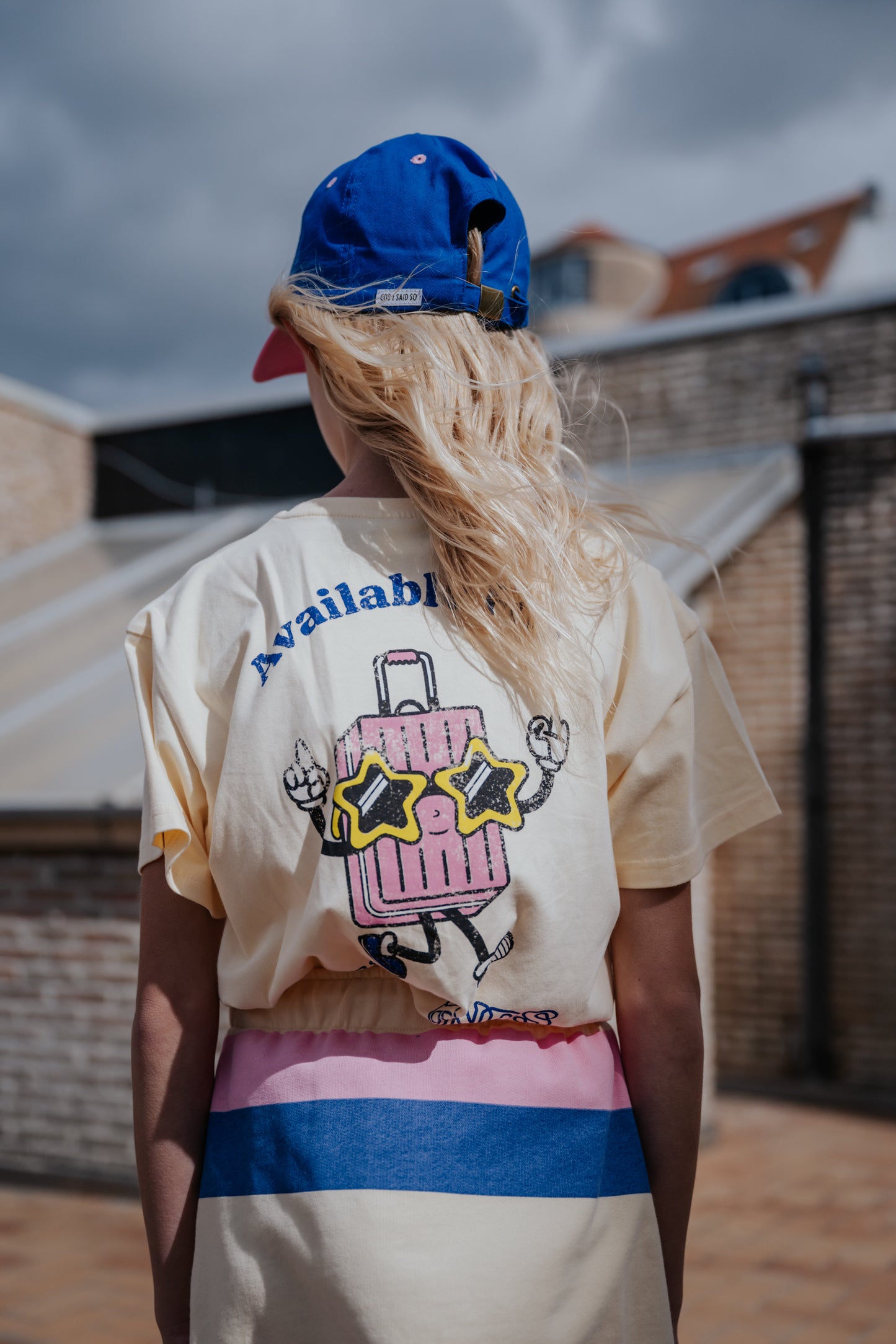 JOG SKIRT STRIPED FUCHSIA/CORNHUSK/ULTRAMARINE