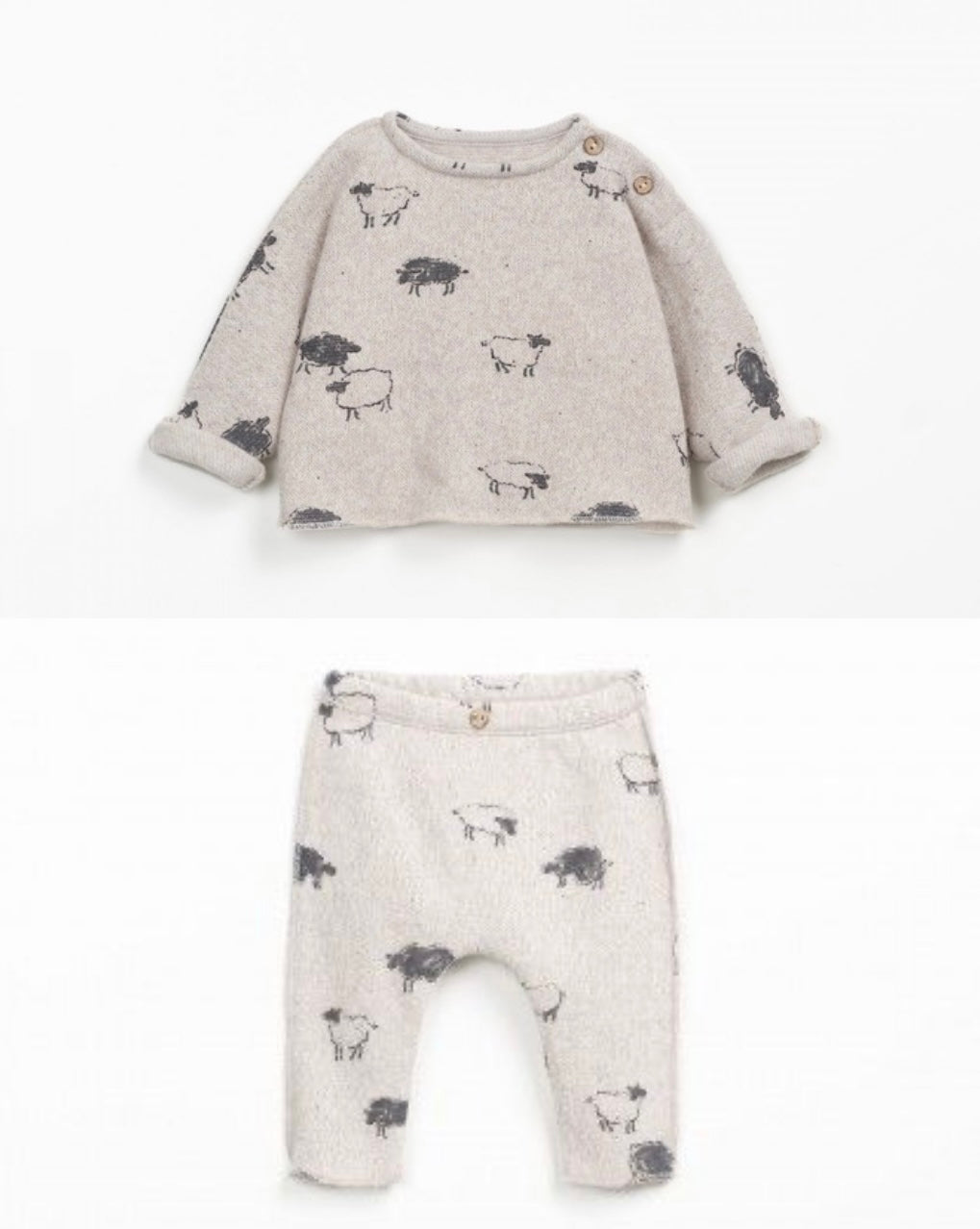 BABY SET JERSEY TROUSERS/SWEATER SHEEP