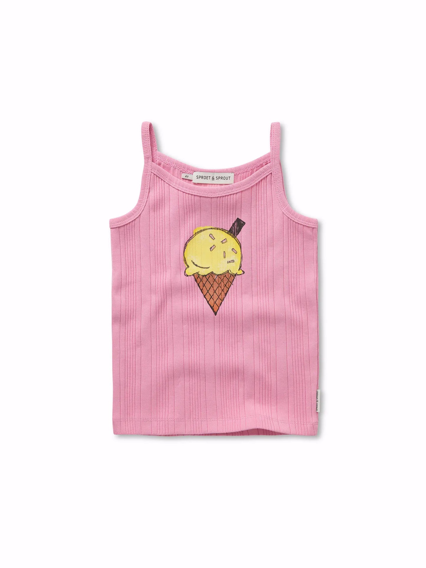 GIRLS SPAGHETTI TOP ICE CREAM PODIUM PINK