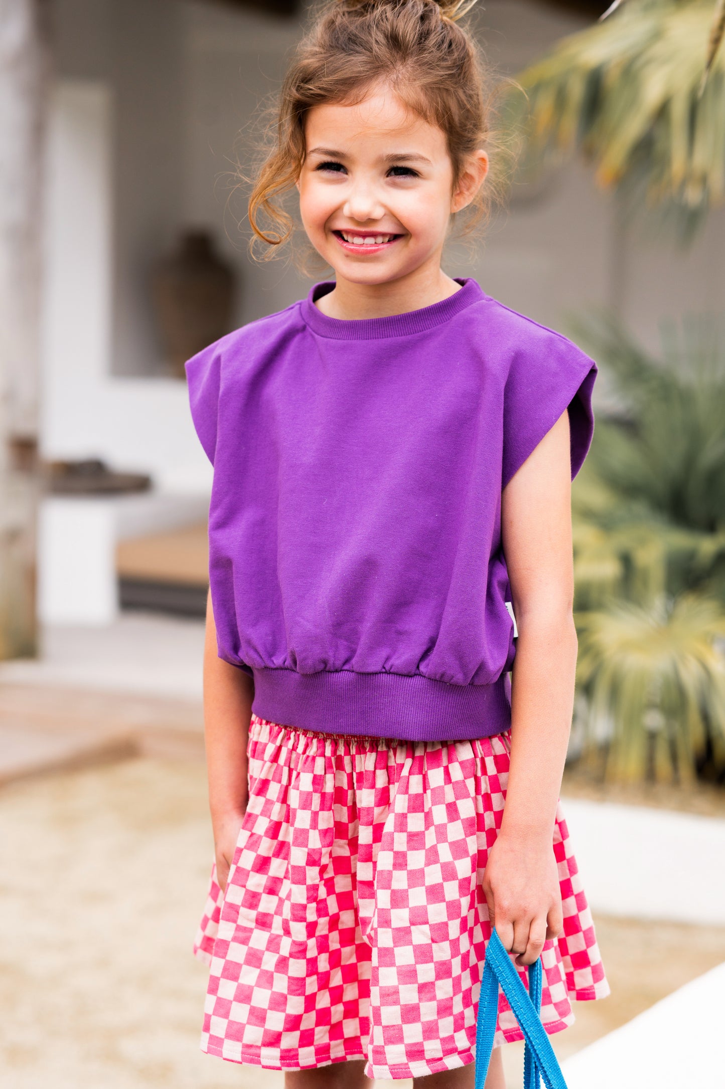 MINI SKIRT SQUARE AOP