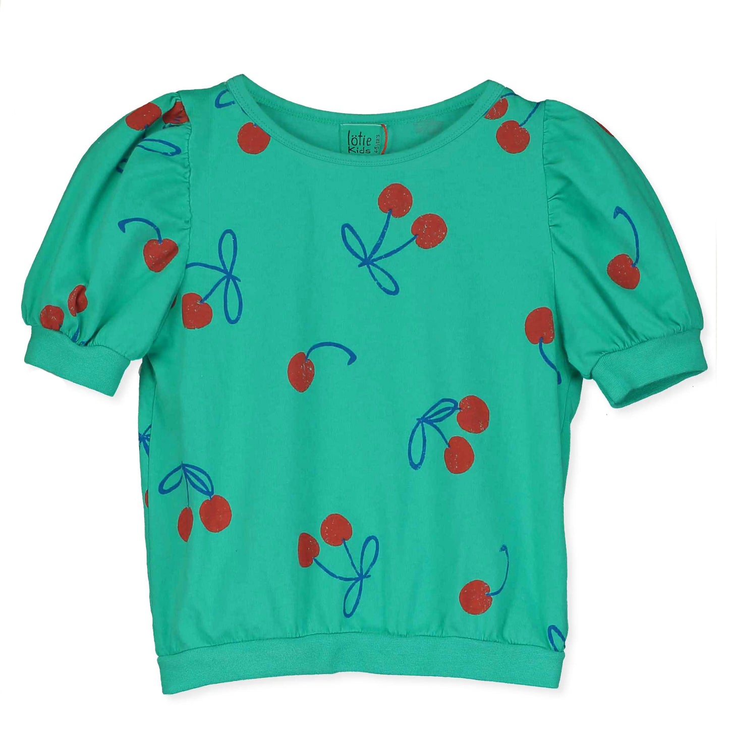 BLOUSED TEE GREEN CHERRIES ALLOVER