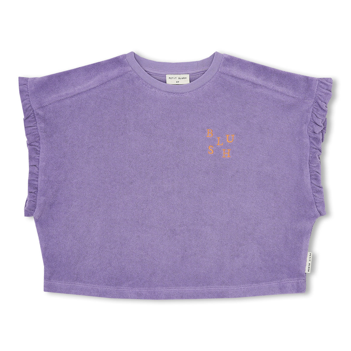 TOWEL RUFFLE TOP CHALK VIOLET