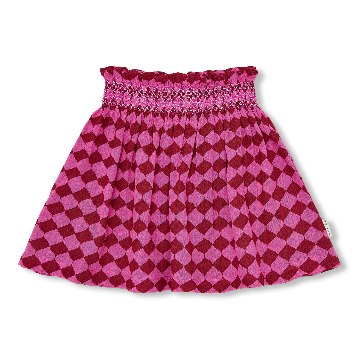 MINI SMOCK SKIRT BERRY BLUSH