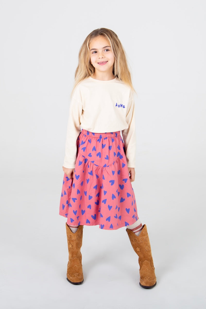 HEARTS PINK LEMONADE MIDI SKIRT