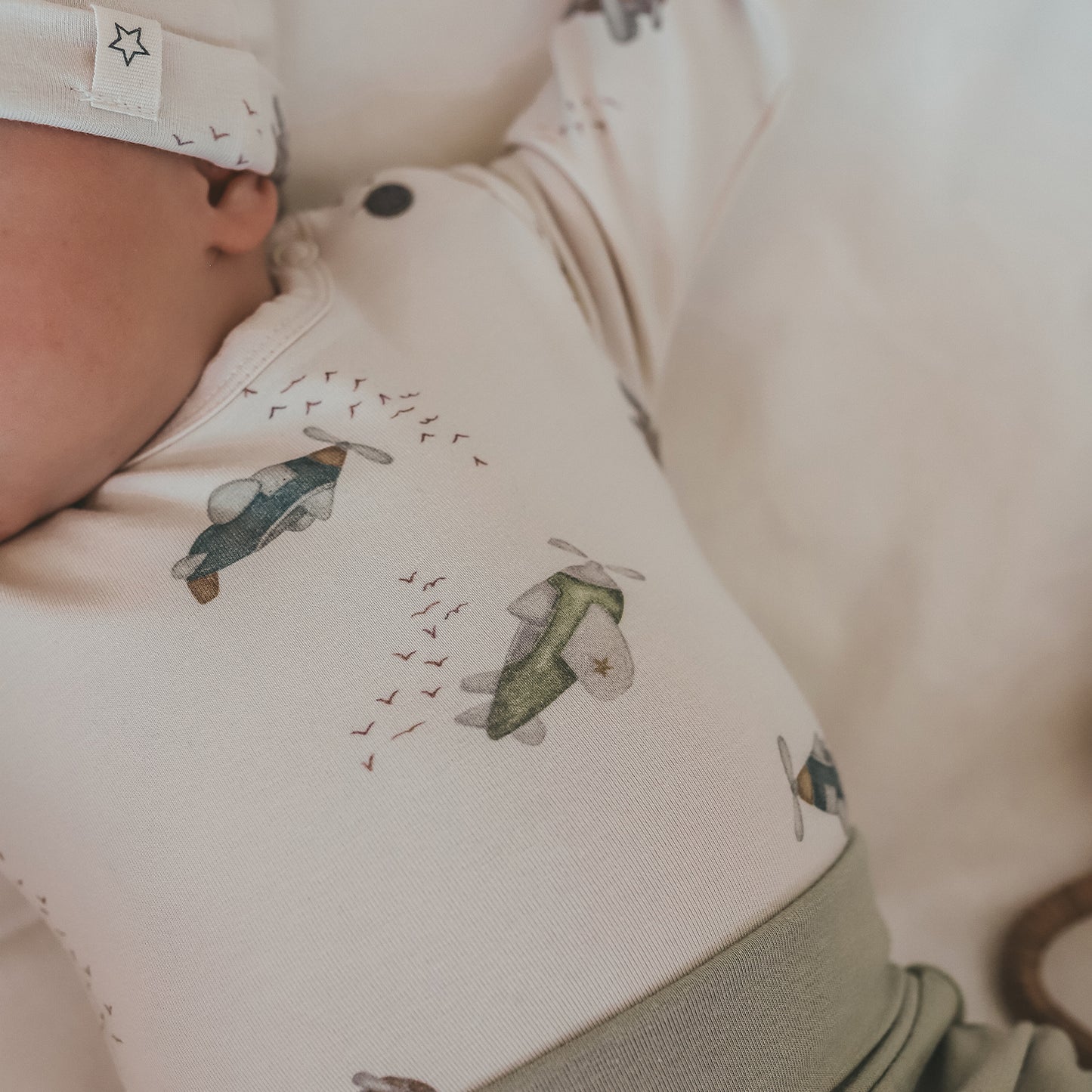 AVION FITTED ROMPER BIRCH