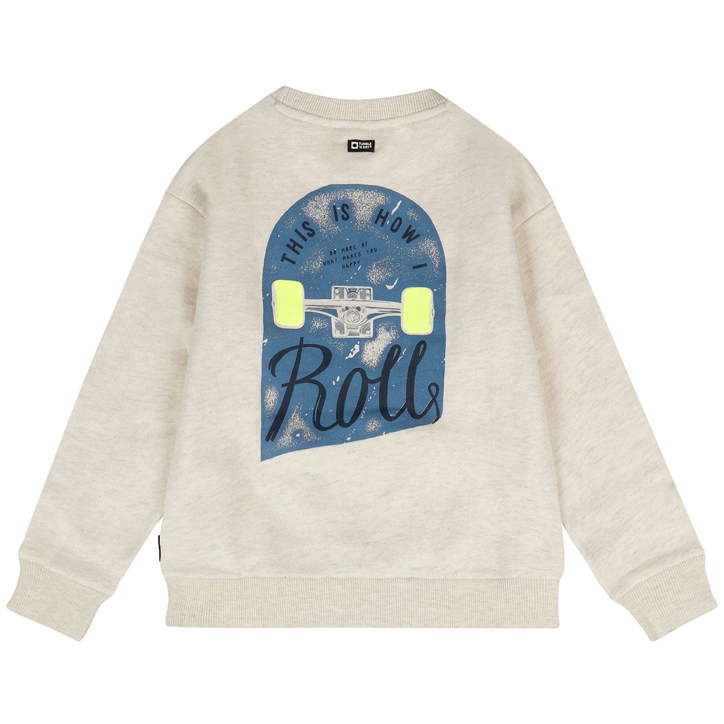 DECK SWEATER GEBROKEN WIT MELANGE