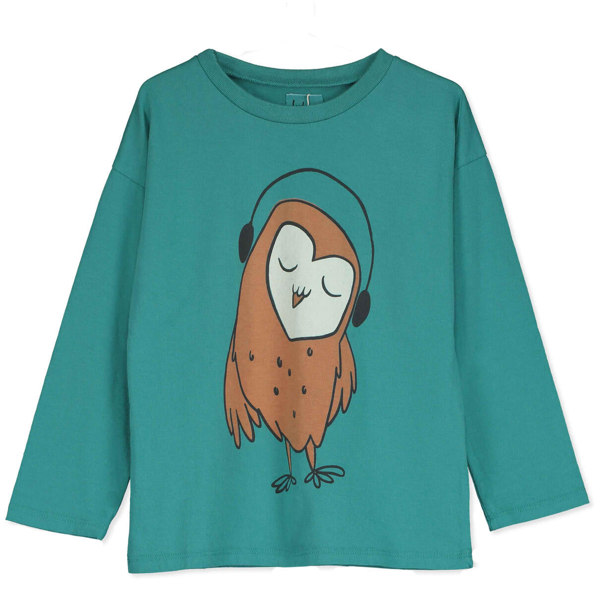 LONG SLEEVE TSHIRT OWLS GREEN