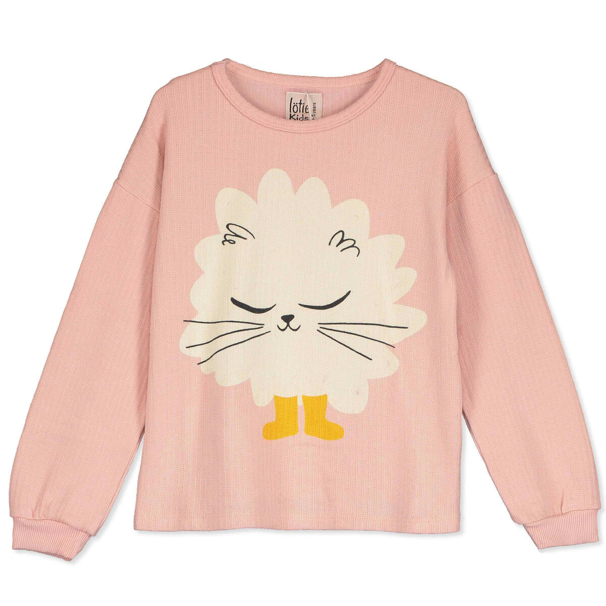 LONG SLEEVE TSHIRT KITTEN IN BOOTS ROSE