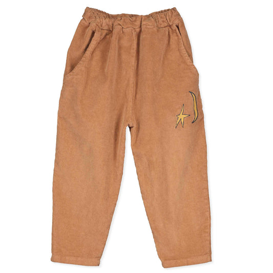 CORDUROY WIDE PANTS MOON & STAR BROWN
