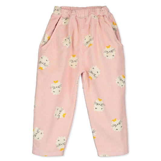 CORDUROY WIDE PANTS KITTENS IN BOOTS ROSE