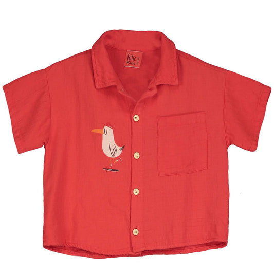 WOVEN SHIRT SEAGULL RED