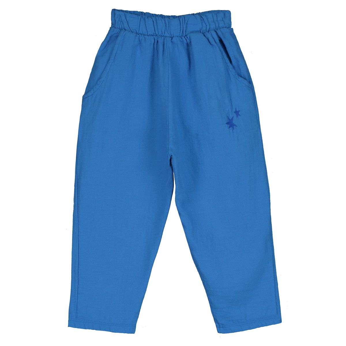 WIDE PANTS STARS EMBROIDERY ROYAL BLUE