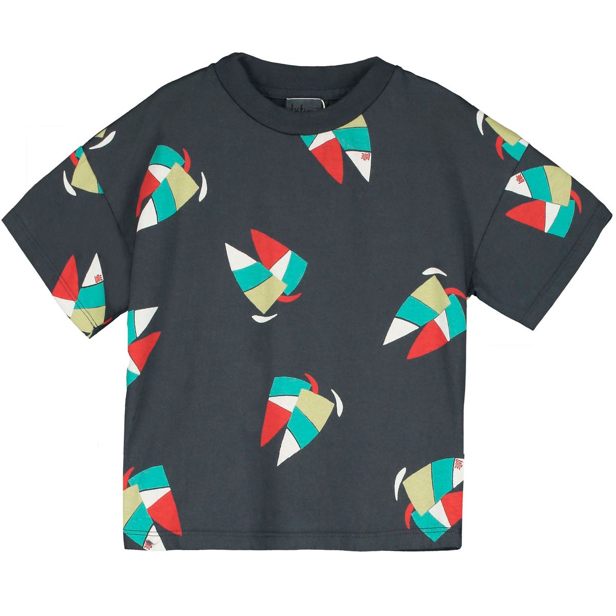 WIDE FIT T-SHIRT WINDSURF ANTHRACITE