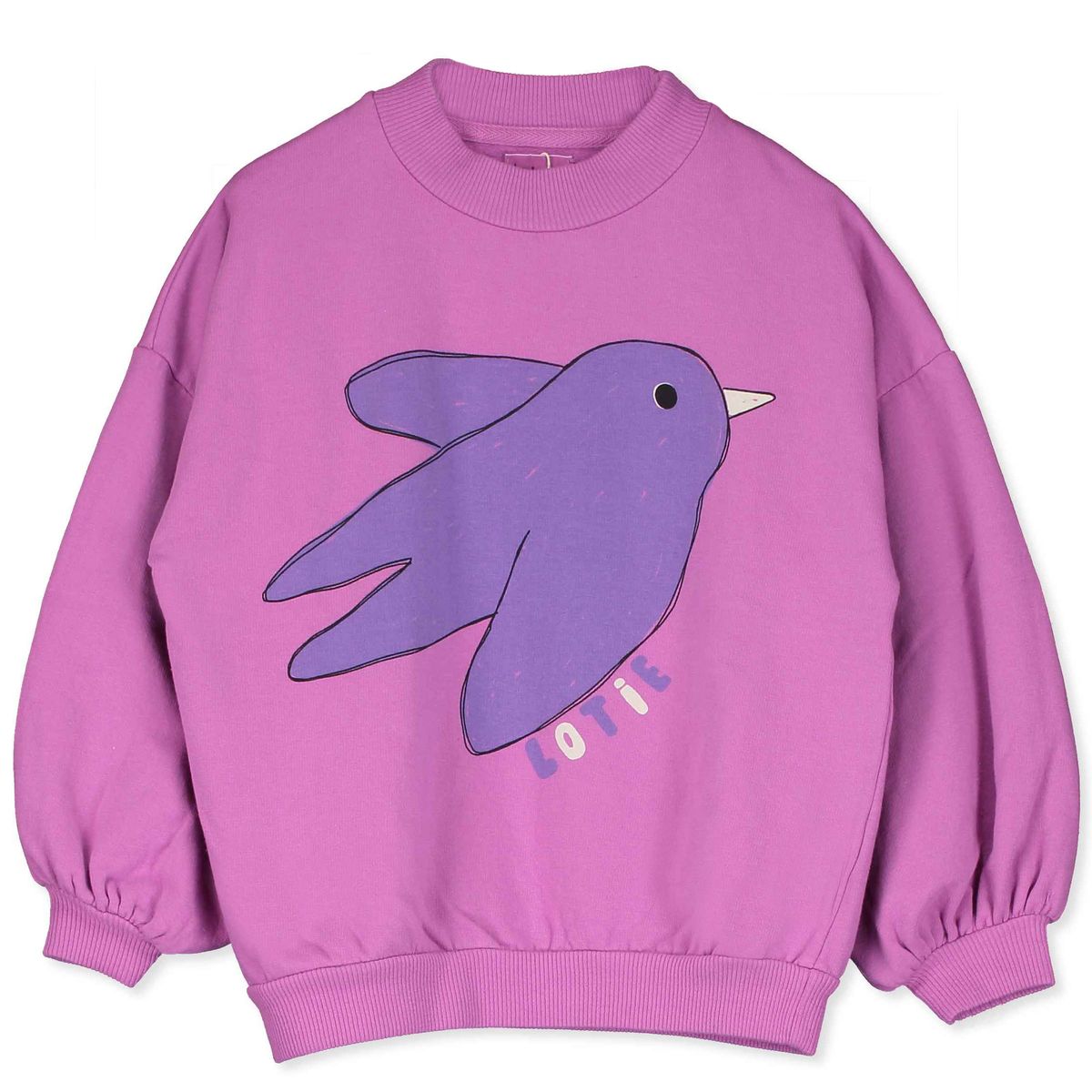 SWEATSHIRT FLOWING BIRD FUCSIA