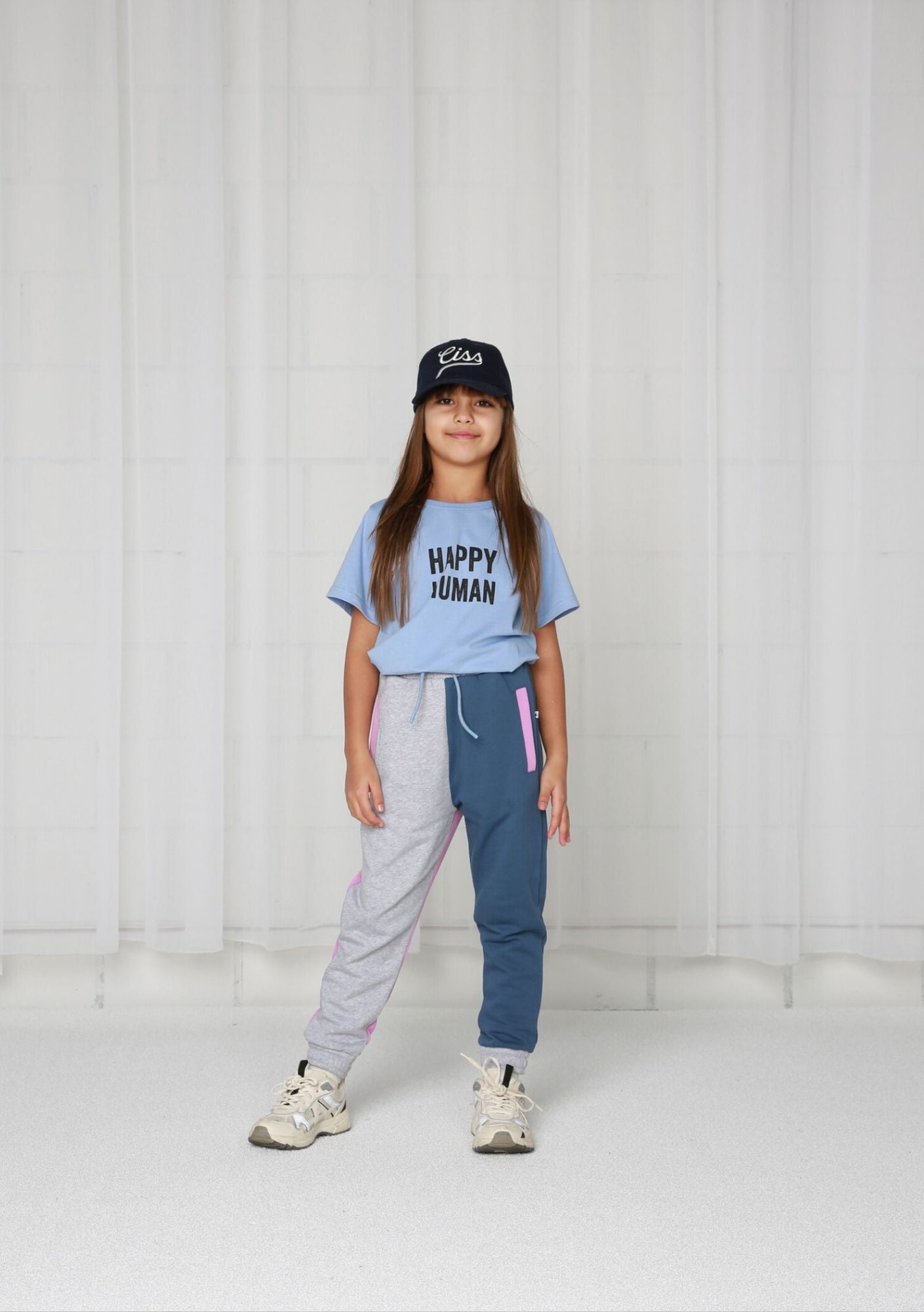 T-SHIRT HAPPY HUMAN BRUNNERA BLUE