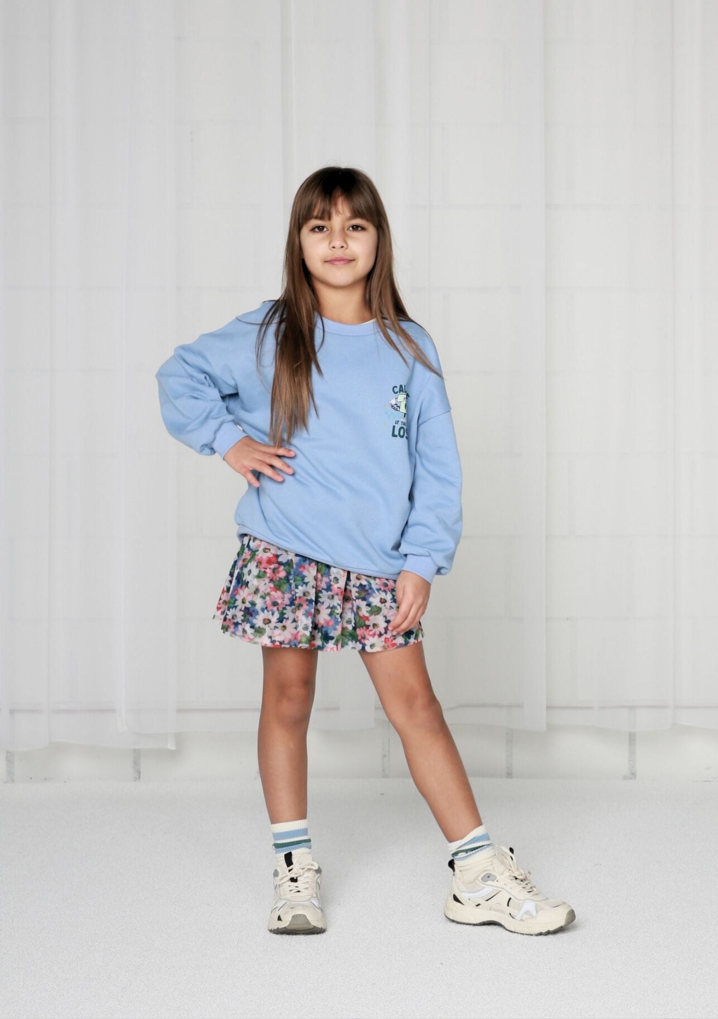 SWEATER CALL ME WHEN YOU GET LOST BRUNNERA BLUE