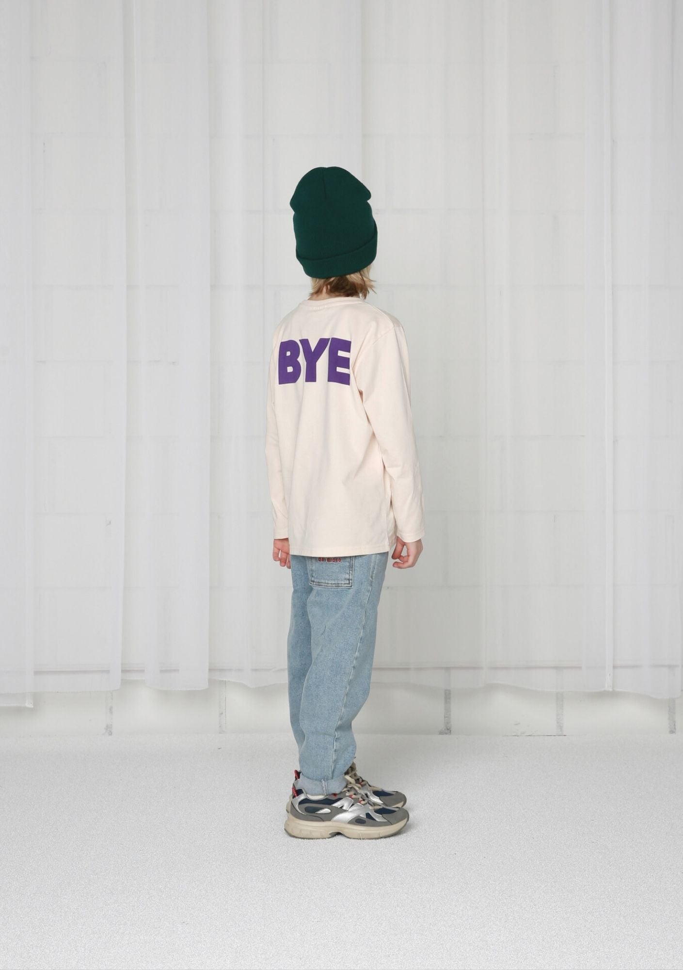LONG SLEEVE T-SHIRT CIAO BYE CRYSTAL GRAY