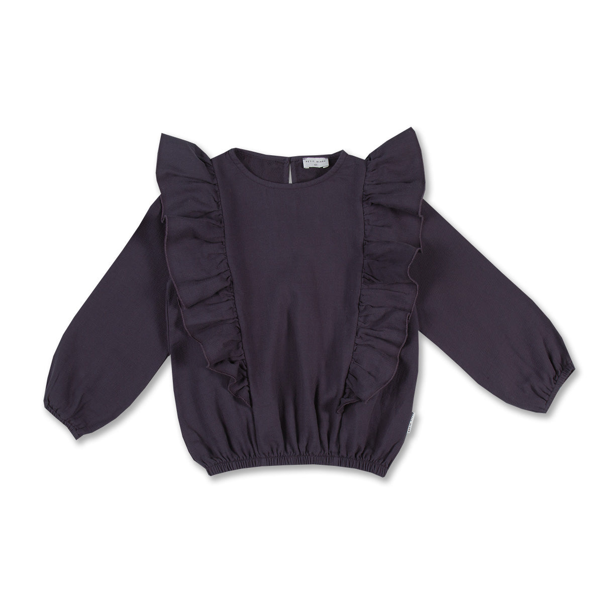 RUFFLED BLOUSE NIGHT BLUE