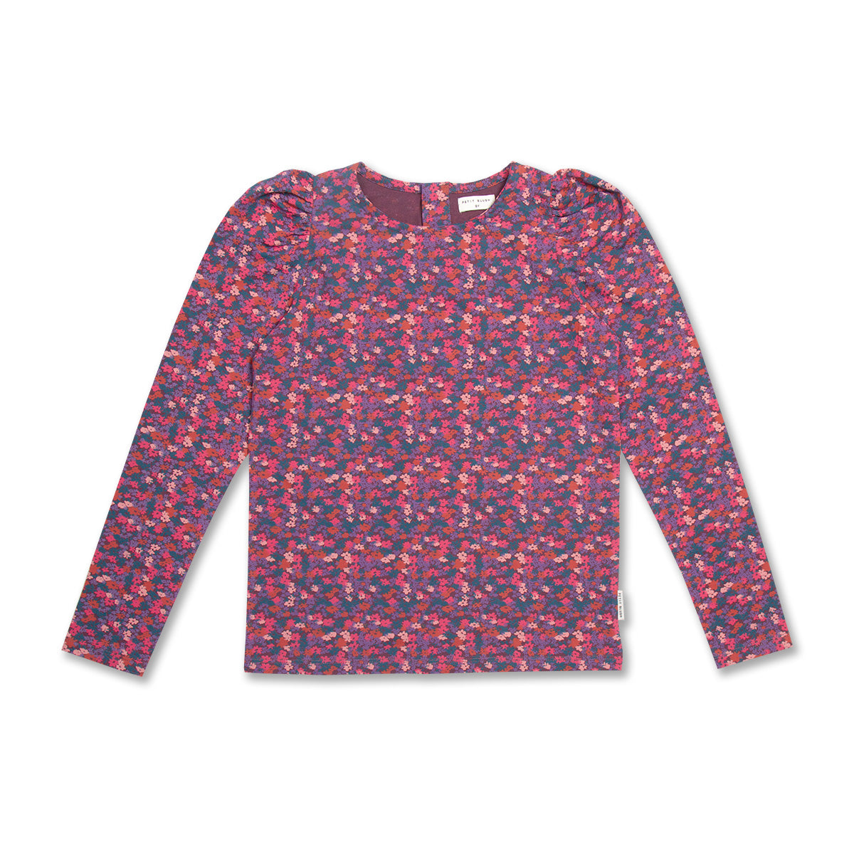 PUFF SLEEVE TOP BLOSSOM PLUM AOP