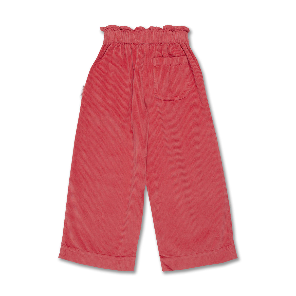 WIDE RUFFLE PANTS MINERAL RED