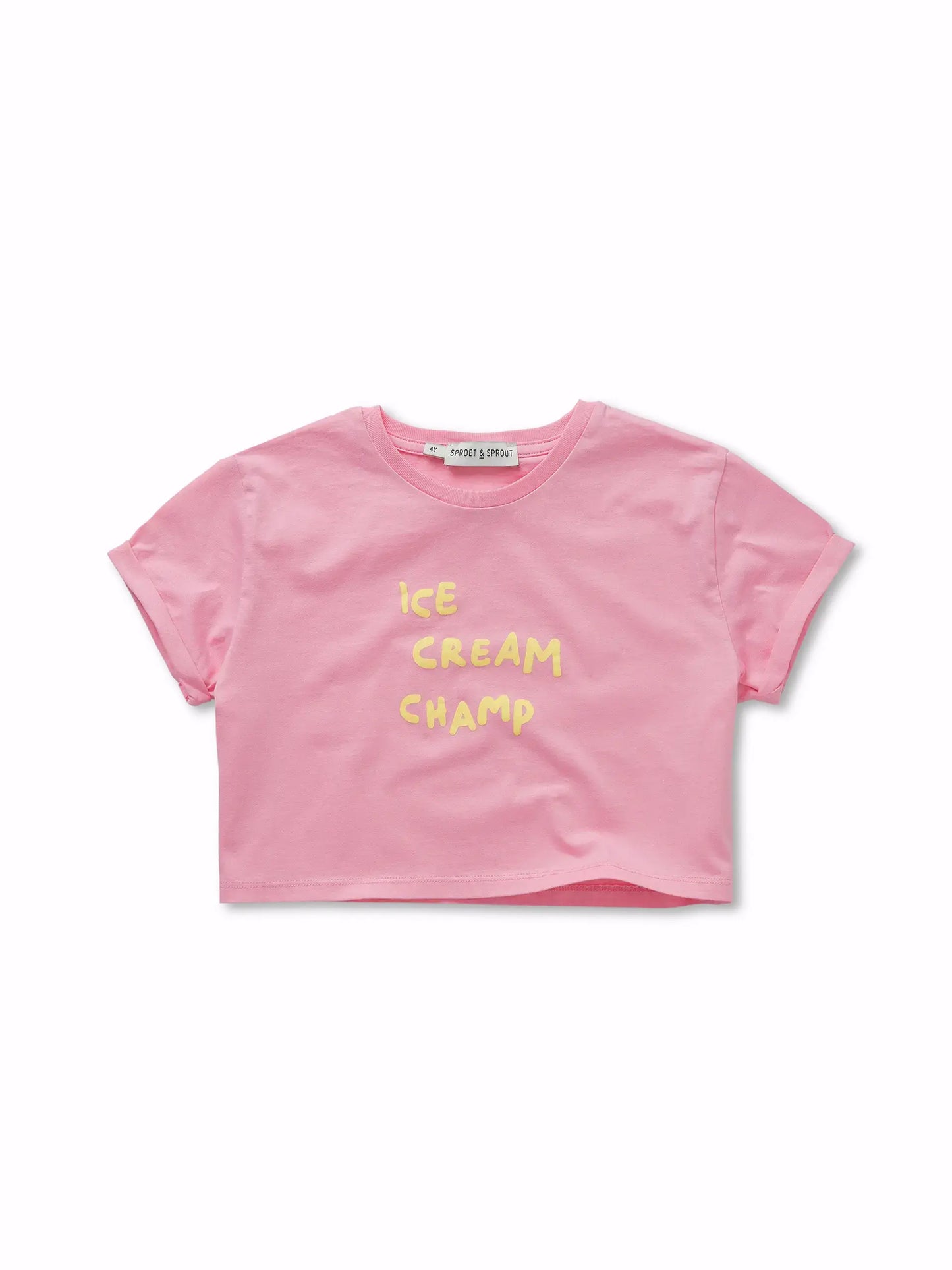 BOXY T-SHIRT ICE CREAM CHAMP PODIUM PINK