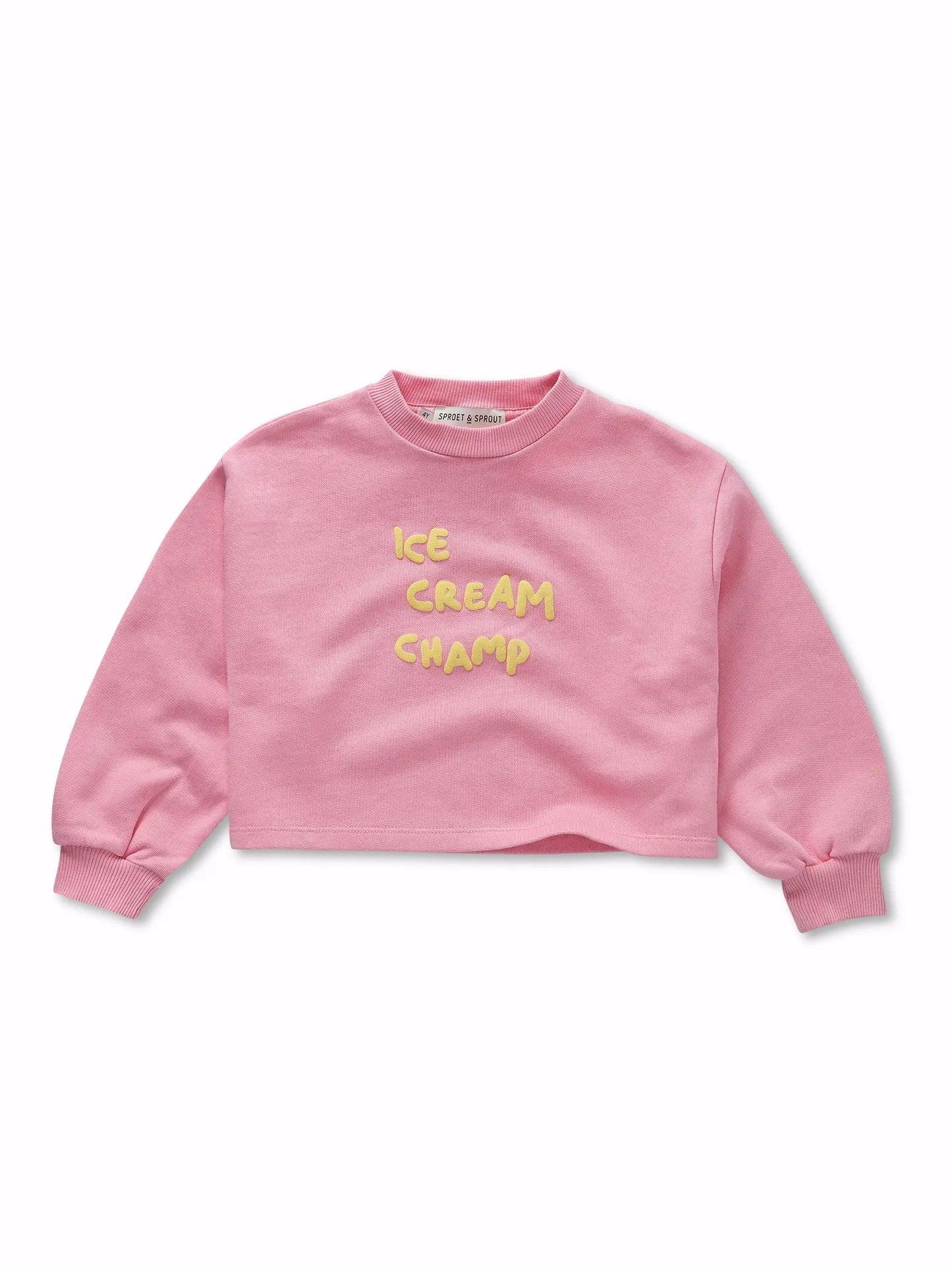 BOXY SWEATSHIRT BATMAN SLEEVE ICE CREAM PODIUM PINK