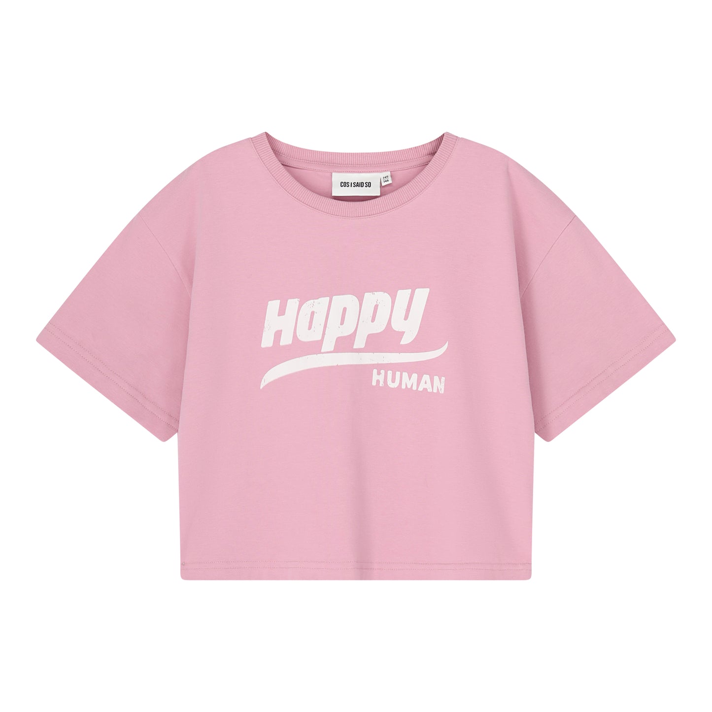 CROP T-SHIRT HAPPY HUMAN