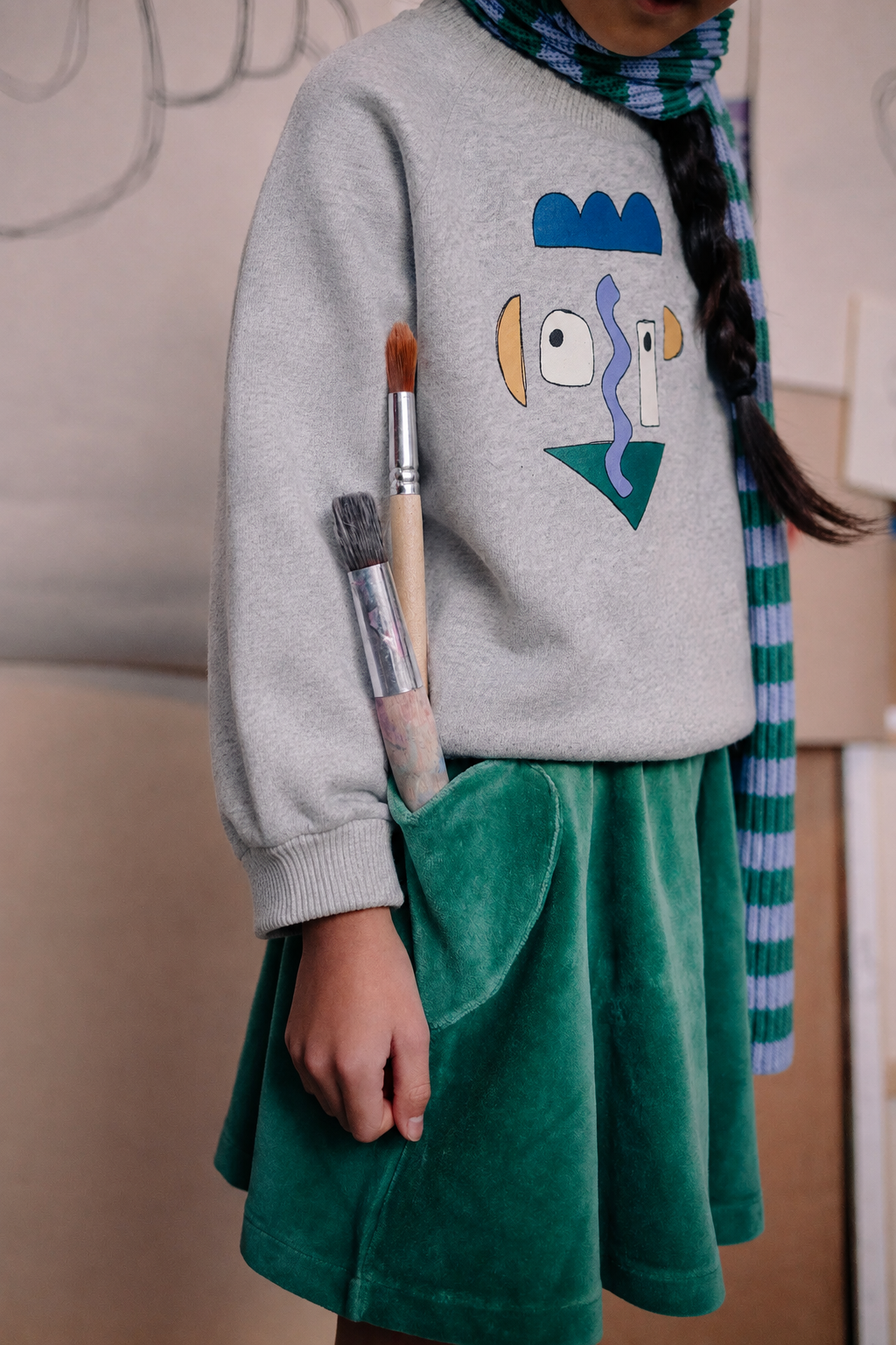 SKIRT BIG POCKETS DEEP GREEN