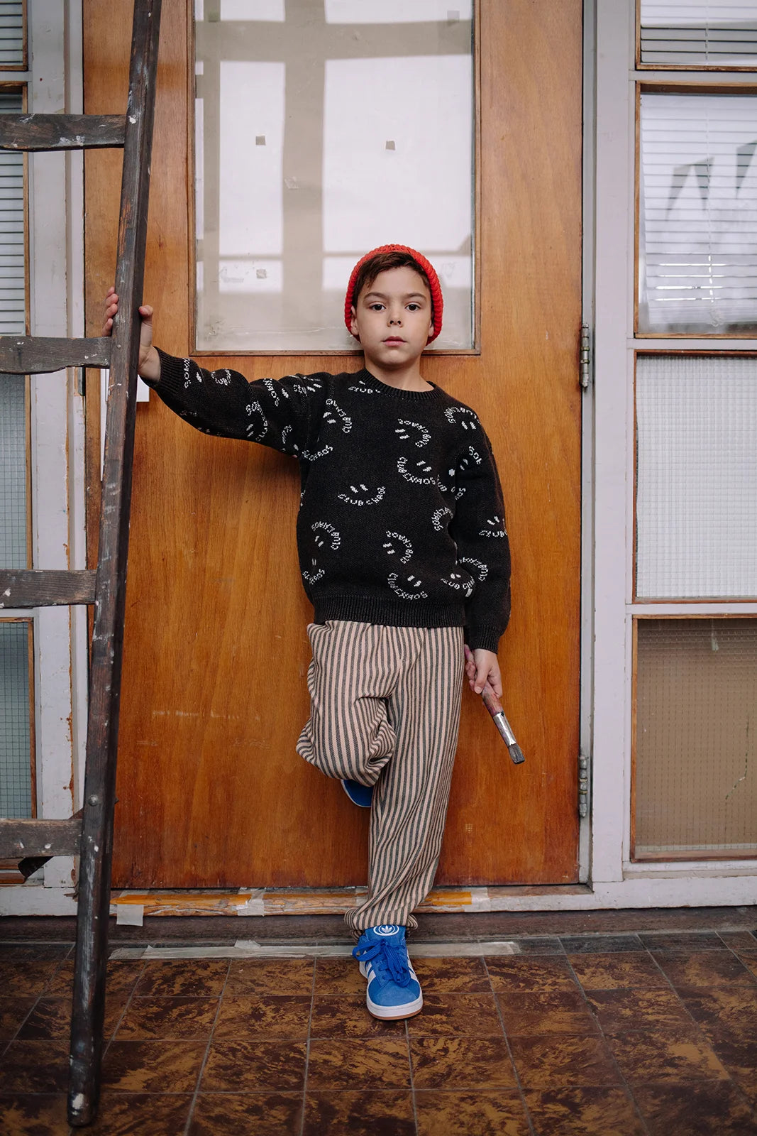 CHINO PANTS JERSEY STRIPE
