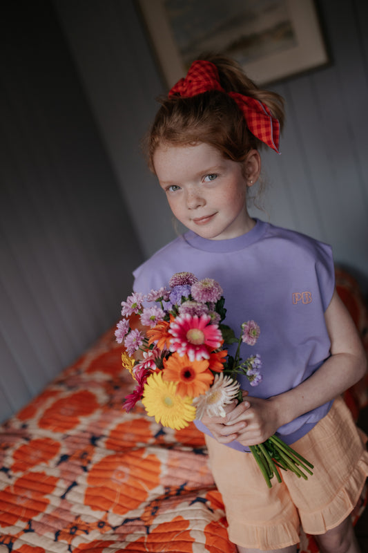 LUNA FRILL SHORT PEACH COBBLER