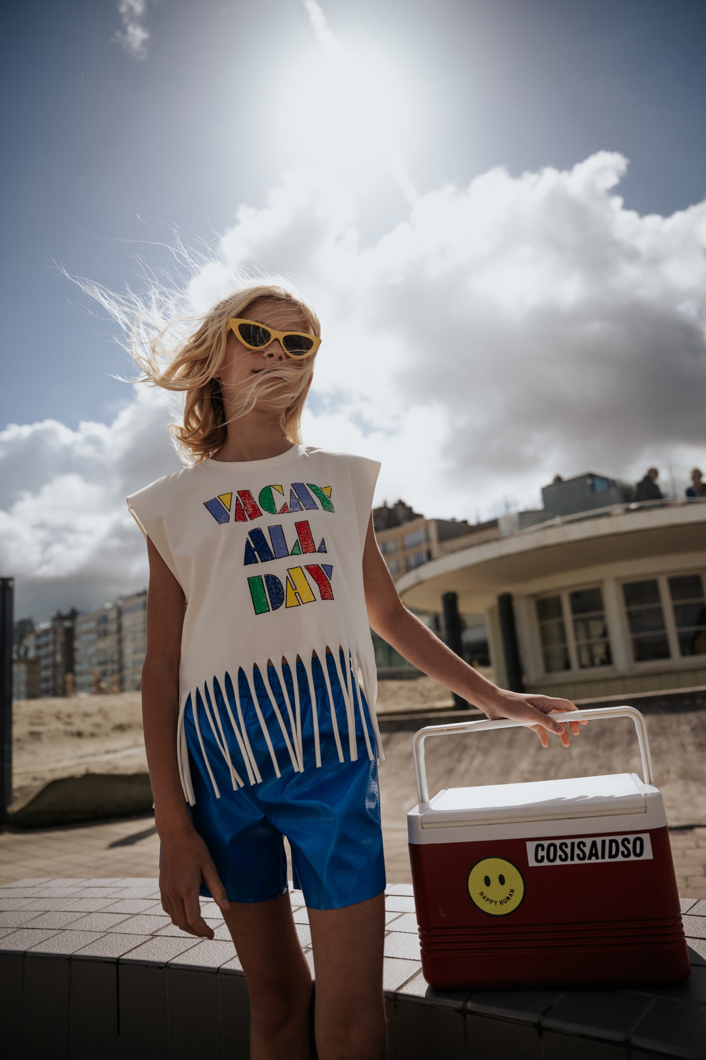 FRINGE T-SHIRT VACAY ALL DAY