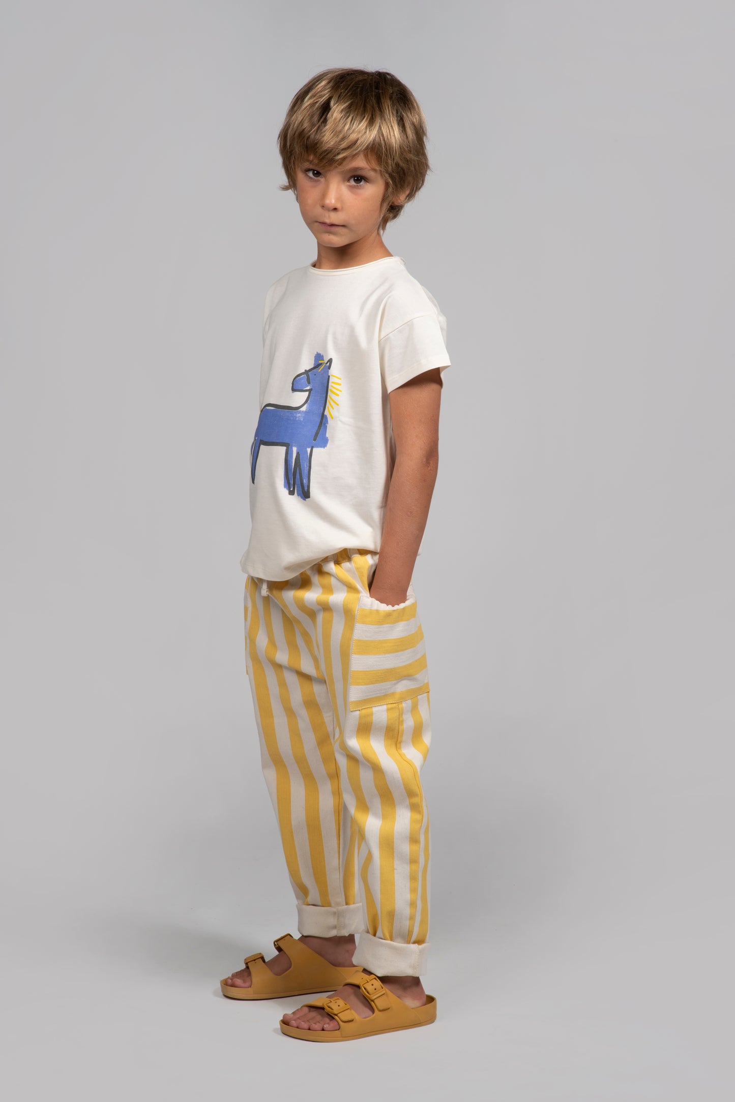 PANTS STRIPES LEMON