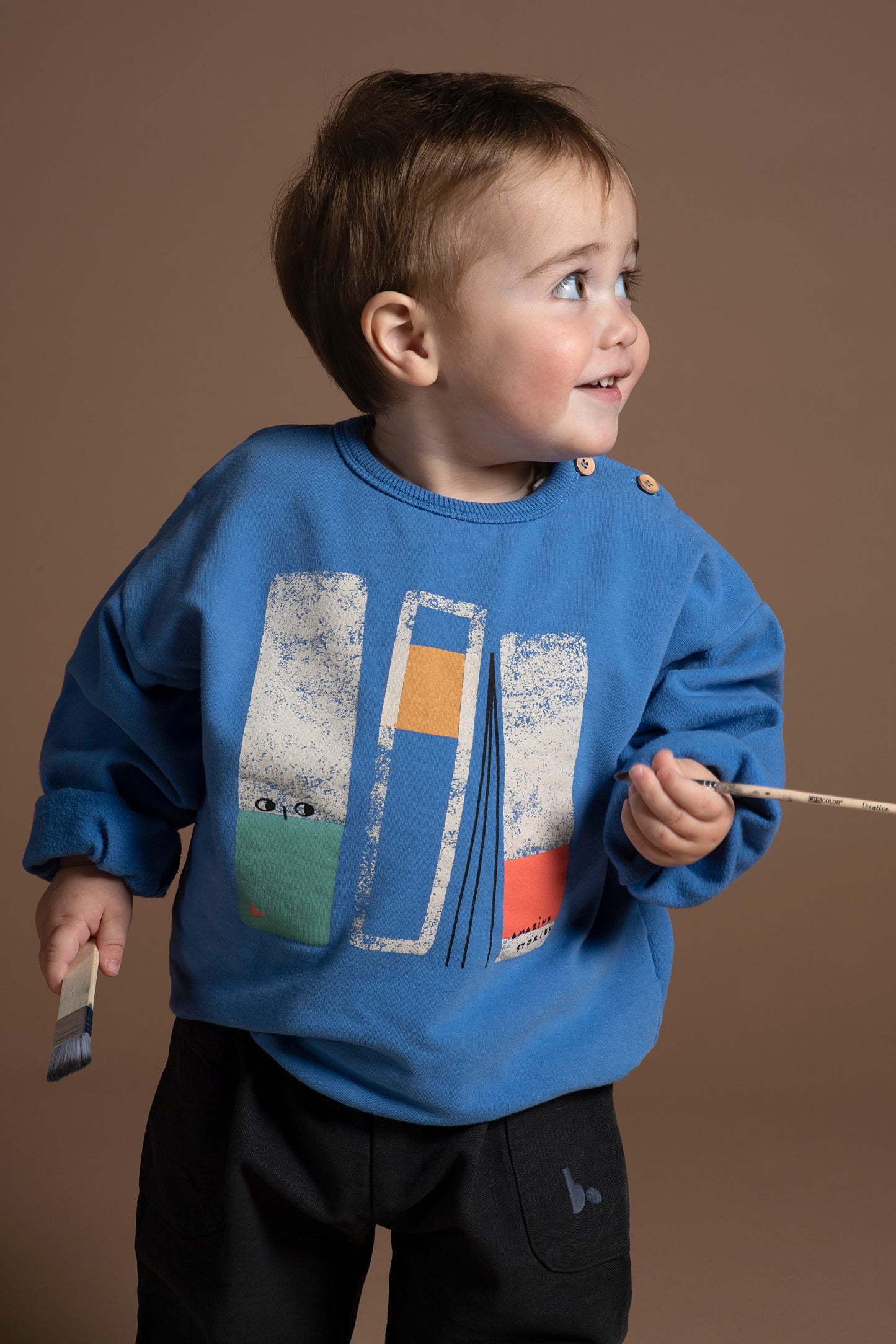 SWEATSHIRT AMAZING STORIES BLUE