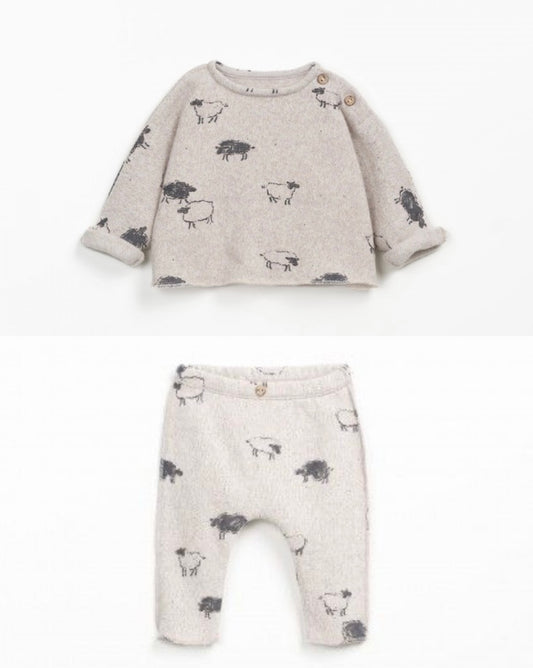 BABY SET JERSEY TROUSERS/SWEATER SHEEP