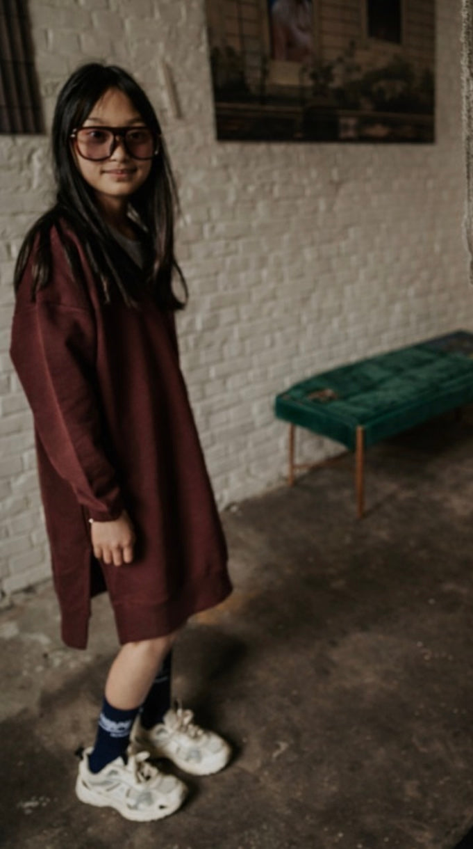 V-NECK SWEATER DRESS PORT