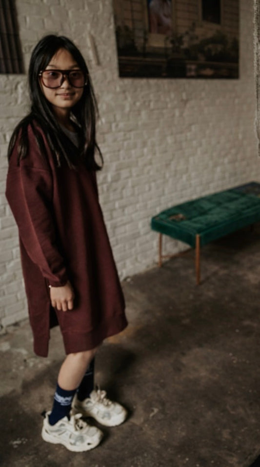 V-NECK SWEATER DRESS PORT