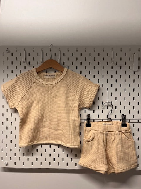 BABY SET T-SHIRT/SHORT CREAM