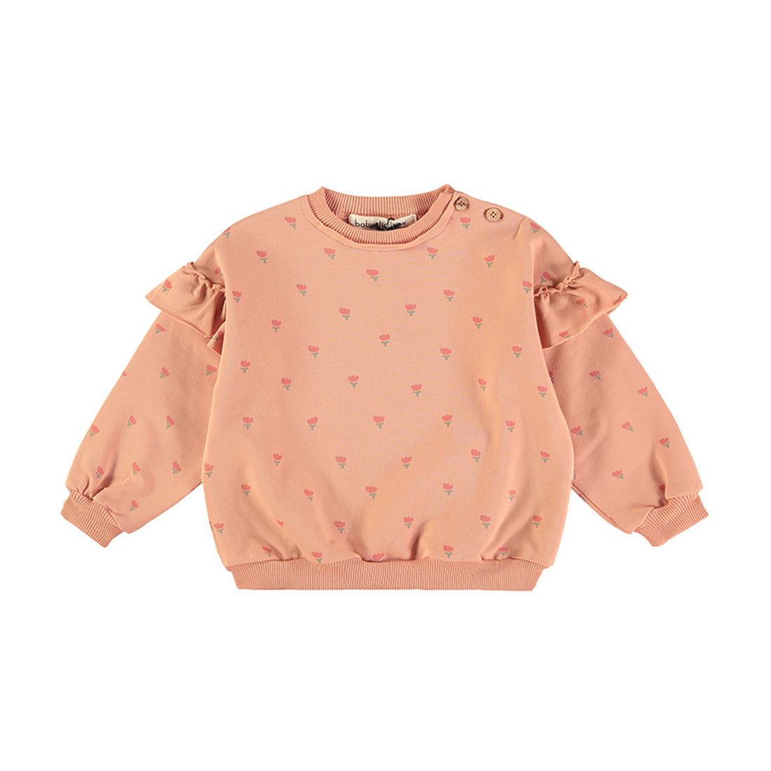 SWEATSHIRT POPPIES APRICOT
