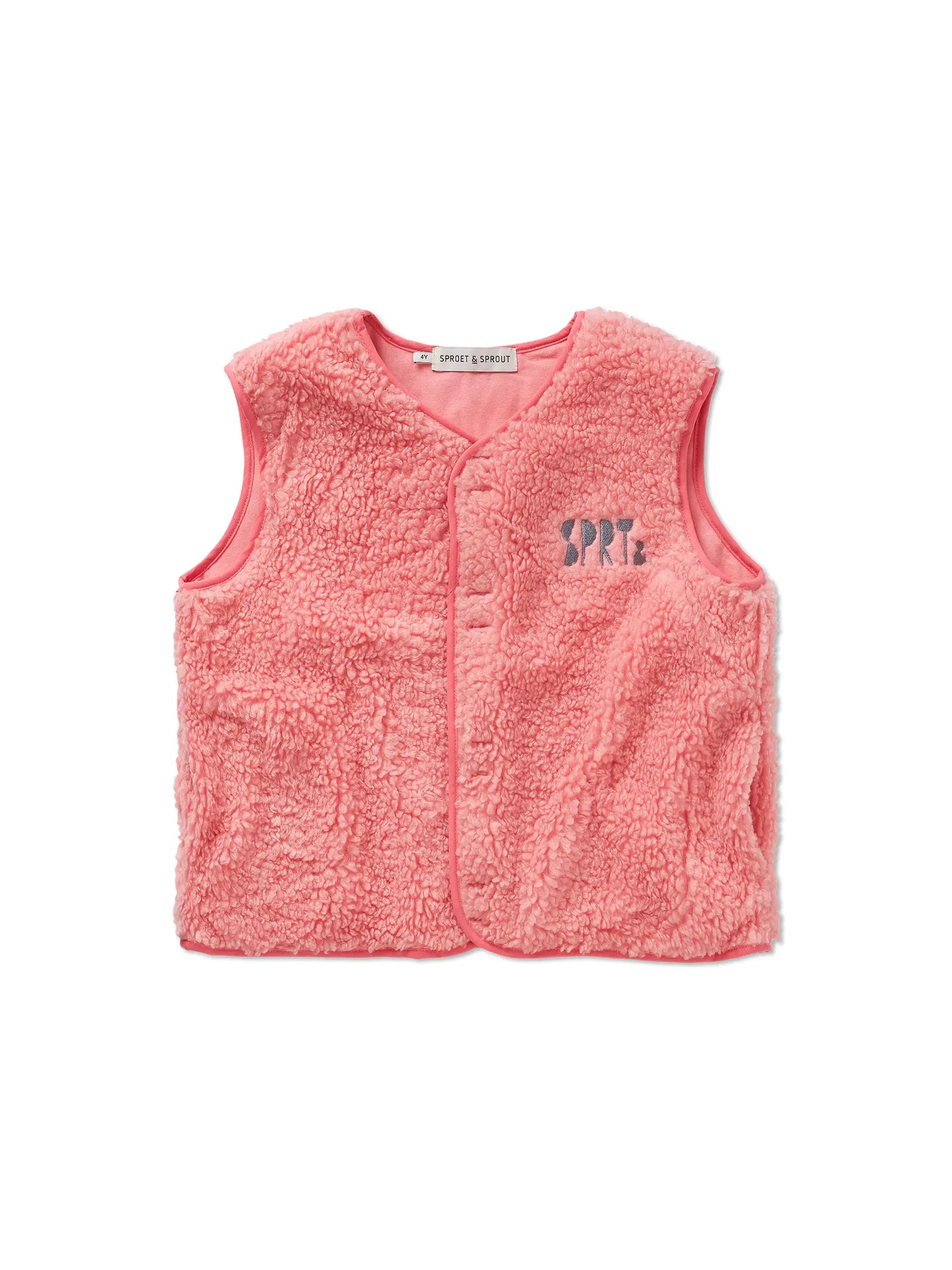 LOOSE TEDDY GILET BLOOM